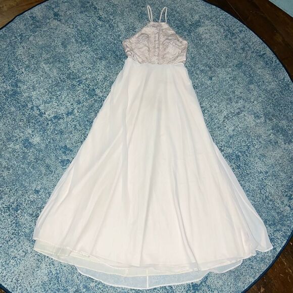 Anthropologie BHLDN, Blush Bridesmaid Dress, Heavily Altered into Maternity Gown - Picture 9 of 10